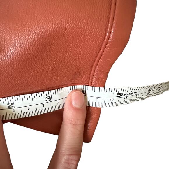 NEW A.L.C Ryder Faux-Leather Shorts Russet - Picture 11 of 11